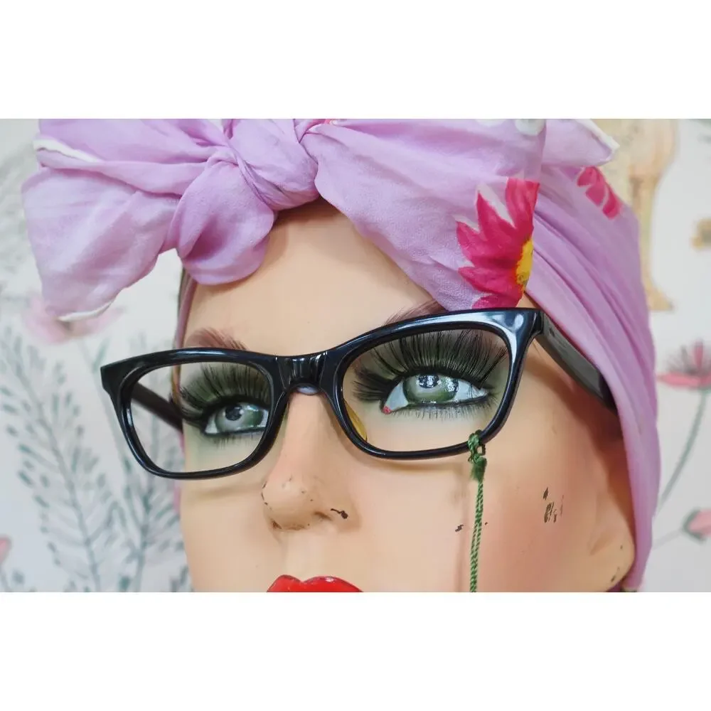 Vintage 1960s De Lotto Cat Eye Eyeglasses Italy Rockabilly Pin Up Retro MCM